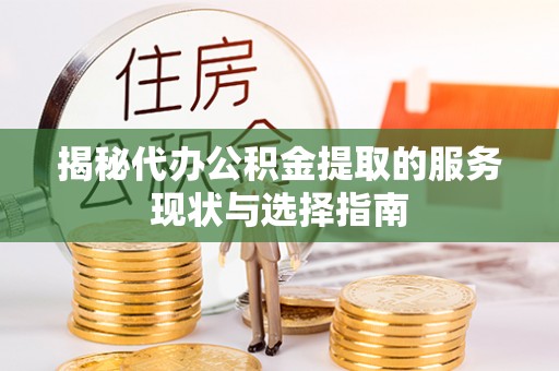 铁东揭秘代办公积金提取的服务现状与选择指南