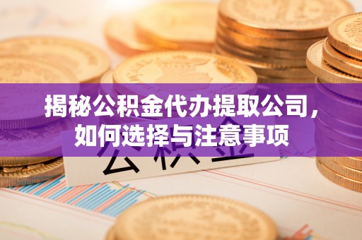 铁东揭秘公积金代办提取公司，如何选择与注意事项