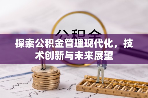 铁东探索公积金管理现代化，技术创新与未来展望