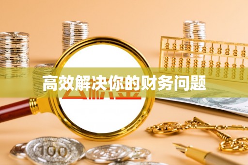 铁东高效解决你的财务问题